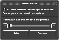 Ventana de configuración de Descongelar Usuario