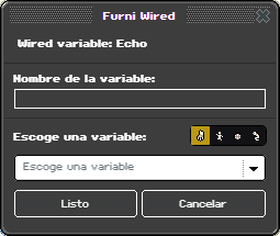 Ventana de configuración de Echo