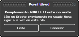 Ventana de configuración de Efecto no visto