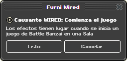 Ventana de configuración de Comienza el juego