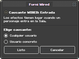 Ventana de configuración de Entrada