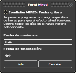 Ventana de configuración de Fecha y Hora