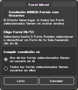 Ventana de configuración de Furnis con Usuarios