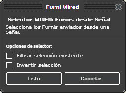 Ventana de configuración de Furnis desde Señal