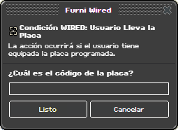 Ventana de configuración de Usuario Lleva la Placa