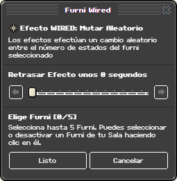 Ventana de configuración de Mutar Aleatorio