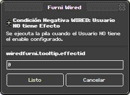 Ventana de configuración de Usuario NO tiene Efecto