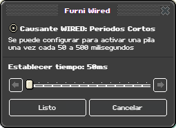 Ventana de configuración de Periodos Cortos