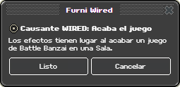 Ventana de configuración de Acaba el juego