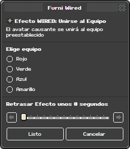 Ventana de configuración de Unirse al Equipo