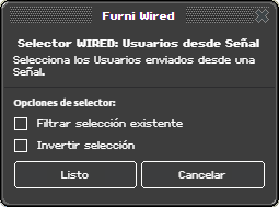 Ventana de configuración de Usuarios desde Señal